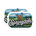(2 Pack) Springdale Arkansas Magnets - Poultry Capital Chicken Decor - Est 1838 Travel Souvenirs - 5 Inches On Longest Side - Thick Durable Magnet - Made in USA - MAG19201