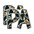 (2 Pack) Pennsylvania PA Magnets - Camouflage State Pride Decor - Distressed Military Style Lettering - 5 Inches On Longest Side - Thick Durable Magnet - Made in USA - MAG22008