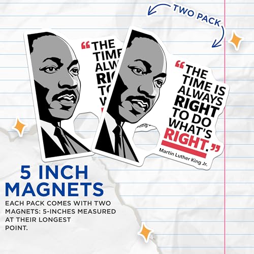 (2 Pack) Inspirational Quotes Magnets - Motivational - Office - Martin Luther King Jr. Quote - 5" On Longest Side - for Cars, Fridges, Toolboxes - Made in USA - MAG3755