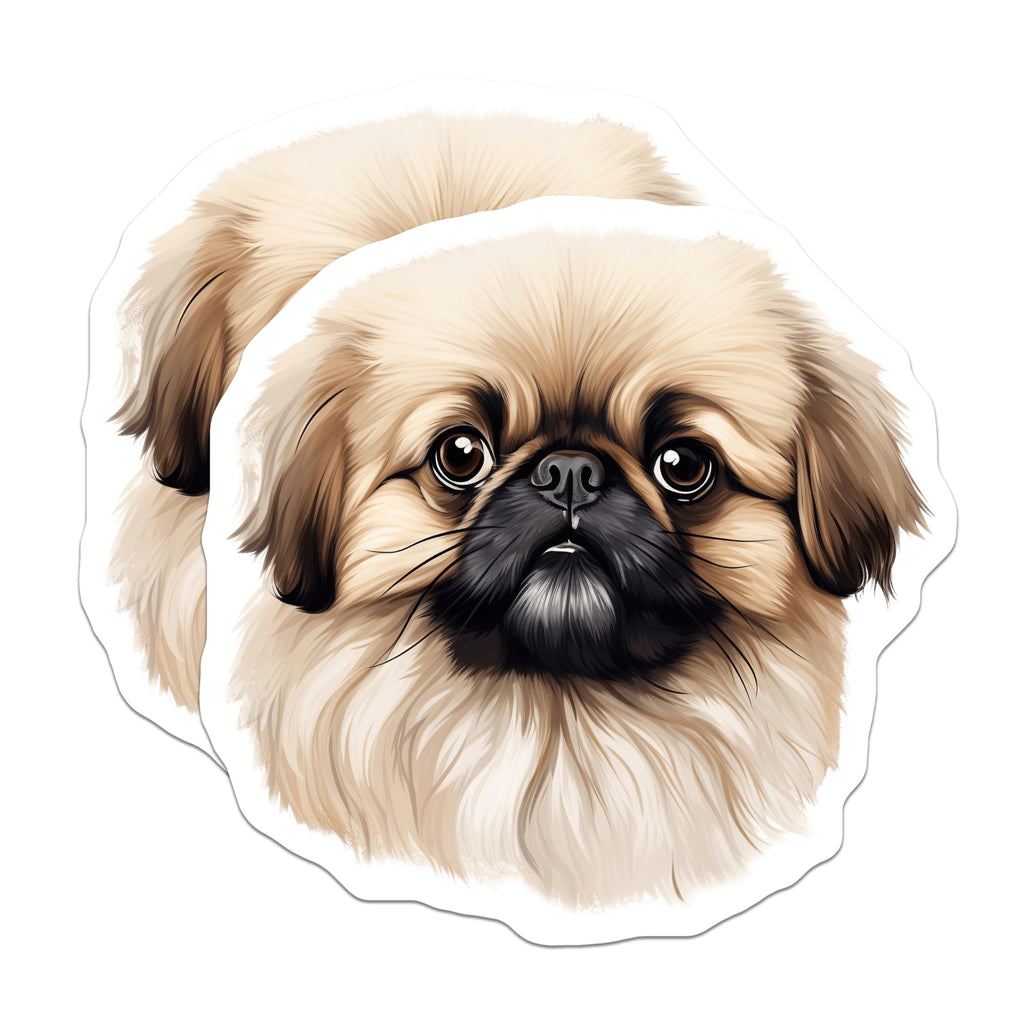 (2 Pack) Pekingese Dog Magnets - Pet Lover Decor - Animal Companion Magnets - 5 Inches On Longest Side - Thick Durable Magnet - Made in USA - MAG27732