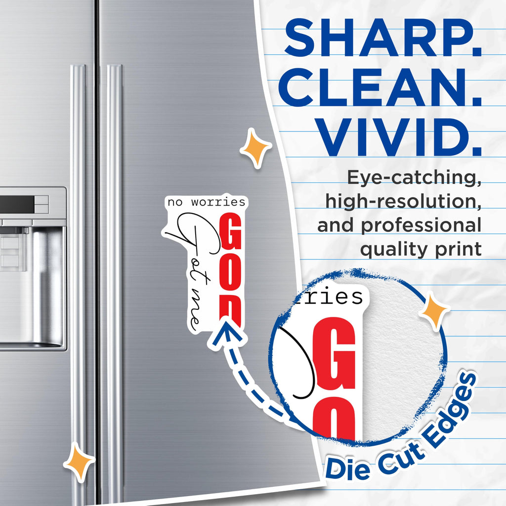 (2 Pack) Christian Faith Magnets - God Got Me Reminder - Inspirational Refrigerator - 5 Inches On Longest Side - Thick Durable Magnet - Made in USA - MAG25717