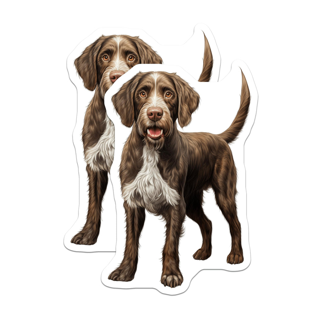(2 Pack) German Wirehaired Pointer Magnets - Sporting Dog Home Decor - Pet Parent Kennel Art - 5 Inches On Longest Side - Thick Durable Magnet - Made in USA - MAG26727