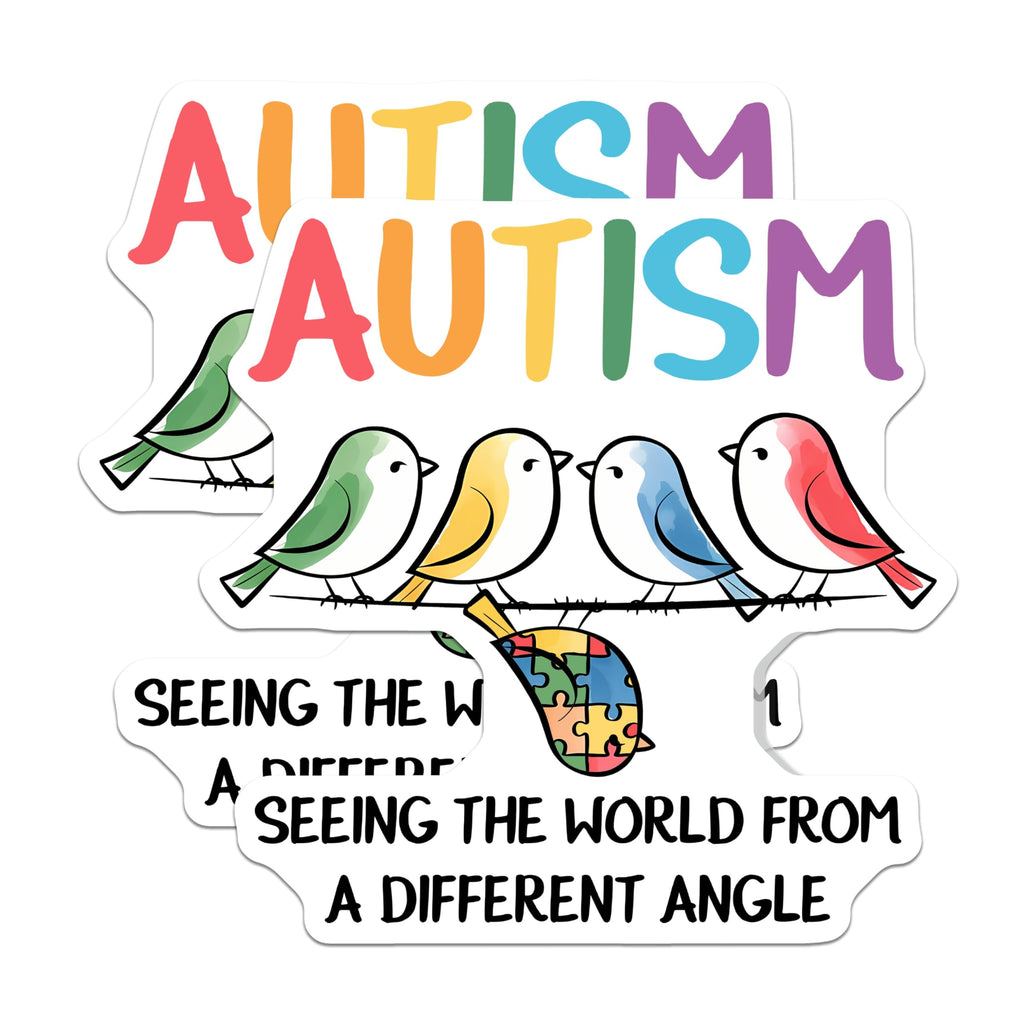 (2 Pack) Autism Awareness Stickers - 5" On Longest Side - Sticks to Smooth Flat Surfaces - Made in USA - BMCS8425 - BMCS8425