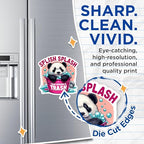 (2 Pack) Splish Splash Magnets - Funny Panda Bath Magnets - Cute Trash Can Design - 5" On Longest Side - for Cars, Fridges, Toolboxes - Made in USA - MAG4579