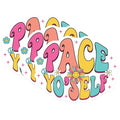 (3 Pack) Pace Yourself Decals - Retro Stickers - Hippie Style Decals - 3 Inches On Longest Side - Easy Peel & Apply - Made in USA - 3MCS7902