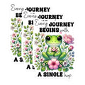 (3 Pack) Frog Decals - Floral Frog Sticker - Motivational Decal - 3 Inches On Longest Side - Easy Peel & Apply - Made in USA - 3MCS2500