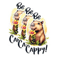 (3 Pack) Capybara Decals - Cute Capybara Sticker - Be Cappy Laptop Decal - 3 Inches On Longest Side - Easy Peel & Apply - Made in USA - 3MCS1498