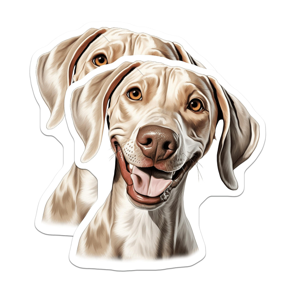 (2 Pack) Weimaraner Dog Magnets - Adorable Canine Face - Pet Lover Kitchen Decor Accent - 5 Inches On Longest Side - Thick Durable Magnet - Made in USA - MAG30375