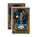 (2 Pack) Skeleton Art Decor Magnet - 5" On Longest Side - Sticks to Smooth Flat Surfaces - Made in USA - MAG10011