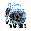 (2 Pack) Diabetes Warrior Magnets - Awareness Flower - Ribbon Support - 5" On Longest Side - Premium Magnet - for Cars, Refrigerators, Toolboxes, Lockers - Made in USA - MAG16686