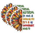 (3 Pack) Autism Awareness Decals - Sunflower Autism Puzzle Pieces - Laptop Decals - 3 Inches On Longest Side - Easy Peel & Apply - Made in USA - 3MCS8453