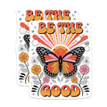 (2 Pack) Butterfly Magnets - Retro Inspirational Quote Art - Groovy Floral Aesthetic Vibes for Fridge - 5 Inches On Longest Side - Thick Durable Magnet - Made in USA - MAG20968
