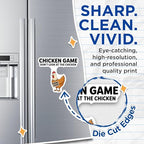 (2 Pack) Chicken Game Don't Look at The Chicken Magnets - Funny Chicken Magnets - Humorous Fridge Magnets - 5" On Longest Side - for Cars, Fridges, Toolboxes - Made in USA - MAG5599