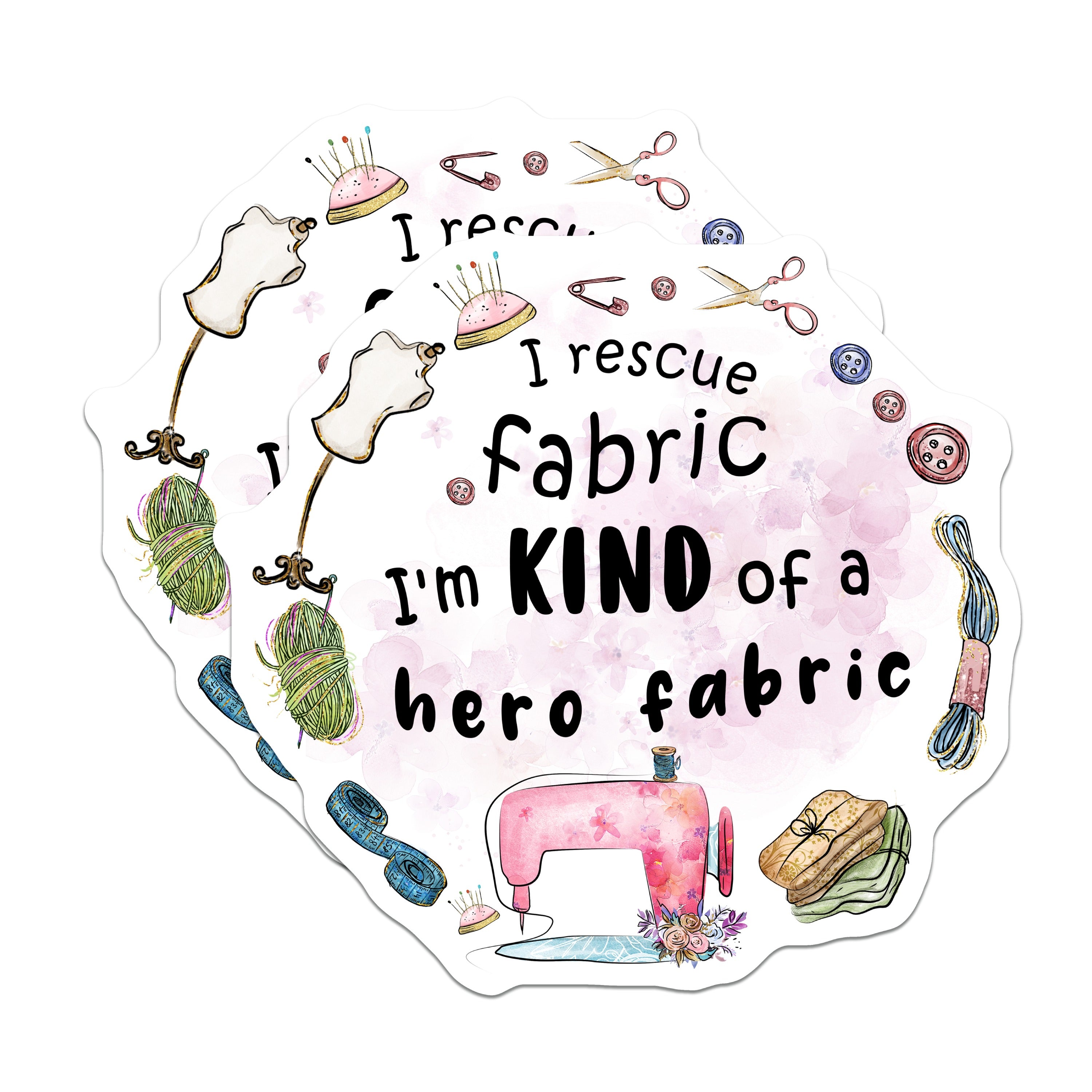 (2 Pack) Sewing Machine Magnets - Funny Quilter Decor - Seamstress Humor Accessories - 5 Inches On Longest Side - Thick Durable Magnet - Made in USA - MAG36472