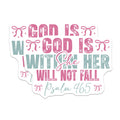 (2 Pack) Christian Faith Magnets - God is Within Her Scripture Quote - Inspirational Bible Verse Decor for Women - 5 Inches On Longest Side - Thick Durable Magnet - Made in USA - MAG29398