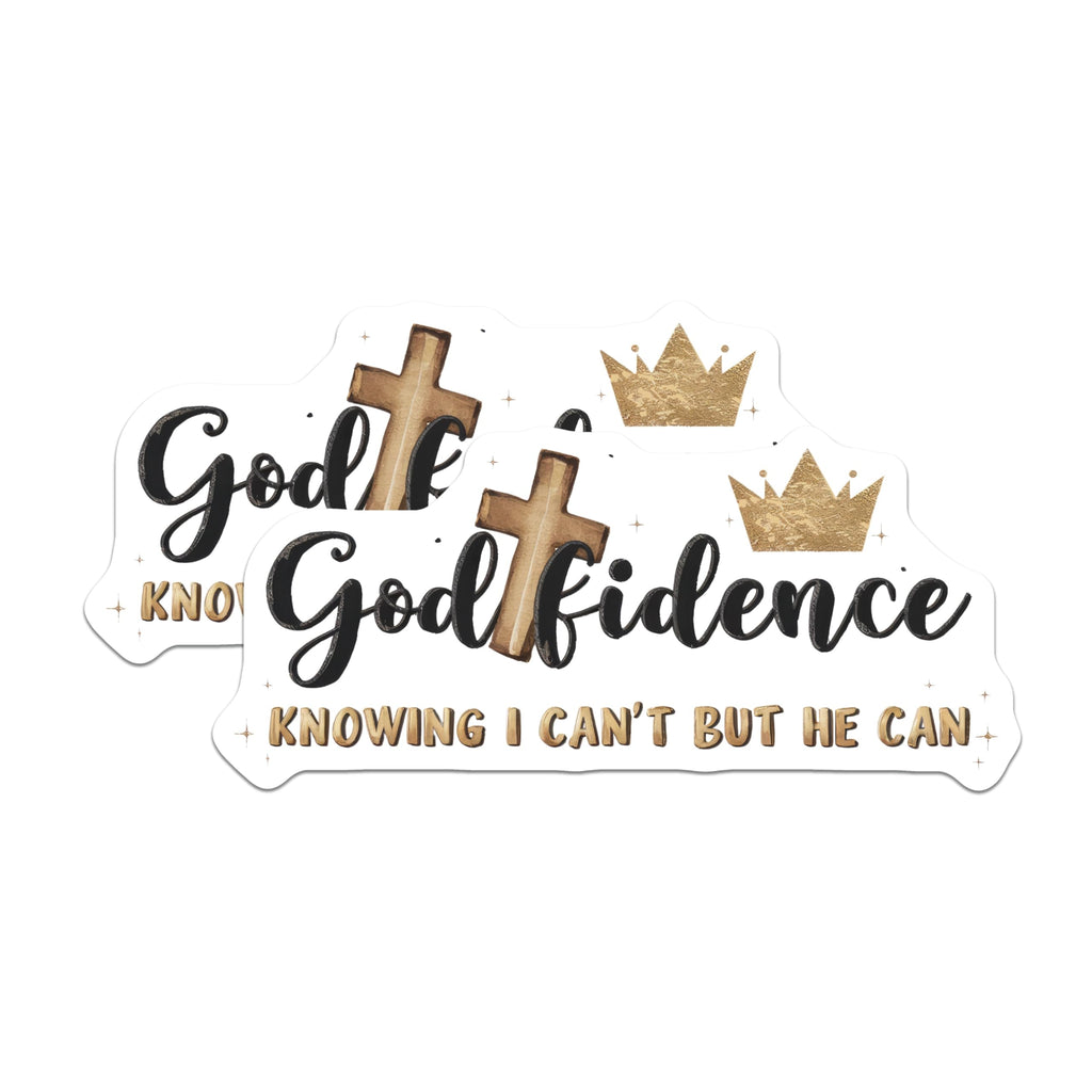 (2 Pack) Godfidence Christian Faith Magnets - Inspirational Religious Decor - Spiritual Refrigerator Accent - 5 Inches On Longest Side - Thick Durable Magnet - Made in USA - MAG26730