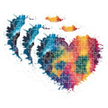 (3 Pack) Autism Awareness Decals - Puzzle Piece Heart - Autism Support Decals- 3 Inches On Longest Side - Easy Peel & Apply - Made in USA - 3MCS5475