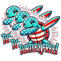 (3 Pack) Turtle Decals - Patriotic Turtle - Turtle Decal for Laptop - 3 Inches On Longest Side - Easy Peel & Apply - Made in USA - 3MCS1540