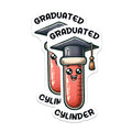 (2 Pack) Graduated Cylinder Magnets - Cute Science Lab Decor for Classroom - Fun Teacher Gifts - Chemistry Student Supplies - 5" On Longest Side - for Cars, Fridges, Toolboxes - Made in USA - MAG8032