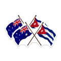 (2 Pack) Australia Cuban Flag Magnets - International Country Flags - Dual Heritage Souvenir Magnet for Fridge Locker - 5 Inches On Longest Side - Thick Durable Magnet - Made in USA - MAG38654