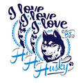 (3 Pack) Husky Decals - I Love My Husky - Dog Breed Decals - 3 Inches On Longest Side - Easy Peel & Apply - Made in USA - 3MCS1759