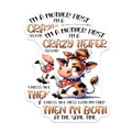 (2 Pack) Crazy Heifer Magnets - Funny Cow Magnet - Farmhouse Kitchen for Moms - 5" On Longest Side - for Cars, Fridges, Toolboxes - Made in USA - MAG3773