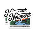 (2 Pack) Newport Magnets - Arkansas Travel Souvenir - White River Gateway - Est 1875 Fishing Decor - 5 Inches On Longest Side - Thick Durable Magnet - Made in USA - MAG19214