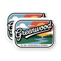 (2 Pack) Greenwood Mississippi Magnets - Hometown Souvenir - Fridge Magnets Decor - 5" On Longest Side - Premium Magnet - for Cars, Refrigerators, Toolboxes, Lockers - Made in USA - MAG18553