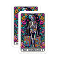 (2 Pack) Wanderlust Skeleton Magnets - Psychedelic Floral Traveler Art - Bohemian Mystical Decor and Adventure Reminders - 5 Inches On Longest Side - Thick Durable Magnet - Made in USA - MAG24036