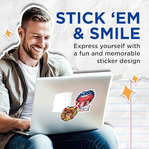 (2 Pack) Funny Quote Stickers - Humorous Saying - Unique Gift - 5" On Longest Side - Sticks to Smooth Flat Surfaces - Made in USA - BMCS6675