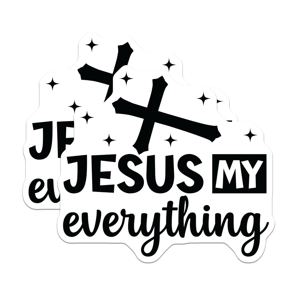 (2 Pack) Jesus My Everything Magnets - Christian Faith Decor - Inspirational Religious Gifts for Believers - 5 Inches On Longest Side - Thick Durable Magnet - Made in USA - MAG27485