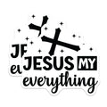 (2 Pack) Jesus My Everything Magnets - Christian Faith Decor - Inspirational Religious Gifts for Believers - 5 Inches On Longest Side - Thick Durable Magnet - Made in USA - MAG27485