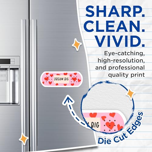 (2 Packs) Dream Big Bandage Magnets - Positive Inspiring Motivating Magnets - 5 Inches On Longest Side - Premium Magnet - for Fridges, Toolboxes, Cars - Made in USA - MAG2320