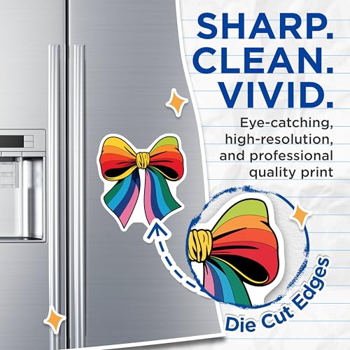 (2 Pack) Rainbow Bow Magnets Magnets - 5" On Longest Side - Made in USA - Sticks to Refrigerators & Metal Surfaces - MAG8808