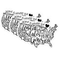 (3 Pack) USA Home Decals - United States of America Decal - Heart Home Laptop Decals - 3 Inches On Longest Side - Easy Peel & Apply - Made in USA - 3MCS7913