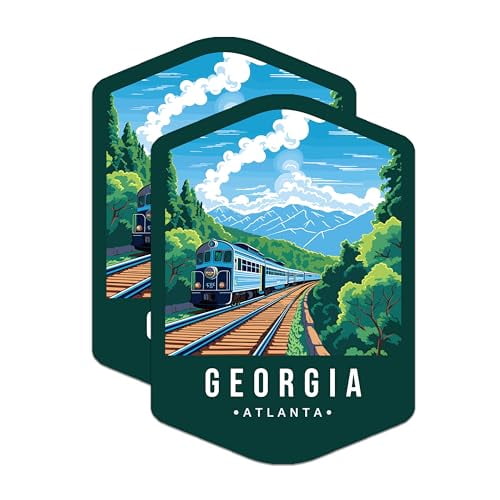 (2 Pack) Georgia State and Capitol Magnets - GA State Magnet - Choose from 50 States - 5" On Longest Side - Premium Magnet - for Cars, Refrigerators, Toolboxes, Lockers - Made in USA - MAG1466