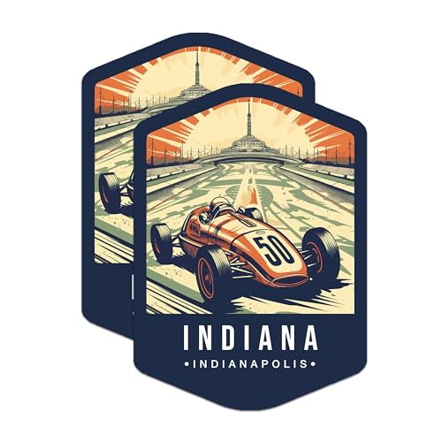 (2 Pack) Indiana State and Capitol Magnets - in State Magnet - Choose from 50 States - 5" On Longest Side - Premium Magnet - for Cars, Refrigerators, Toolboxes, Lockers - Made in USA - MAG1470