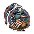 (2 Pack) Patriotic Duck Magnets - Uncle Sam Duck Decor - American Flag Animal Art - 4th of July Refrigerator Decorations - 5 Inches On Longest Side - Thick Durable Magnet - Made in USA - MAG20767