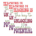 (3 Pack) Teaching is Key Decals - Teacher Appreciation - Educator Decal - 3 Inches On Longest Side - Easy Peel & Apply - Made in USA - 3MCS7566