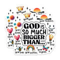 (2 Pack) God is Bigger Magnets - Religious Themed Decor - Inspirational Magnets - 5" On Longest Side - Premium Magnet - for Cars, Refrigerators, Toolboxes, Lockers - Made in USA - MAG16800