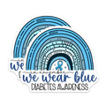 (2 Pack) Diabetes Awareness Magnets - Blue Awareness Ribbon - Diabetes Support - Medication Reminder - 5" On Longest Side - for Cars, Fridges, Toolboxes - Made in USA - MAG3827