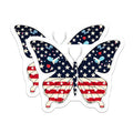 (2 Pack) Patriotic Butterfly Magnets - American Flag Fridge Decor - July 4th Military Veteran Accent - 5 Inches On Longest Side - Thick Durable Magnet - Made in USA - MAG37202