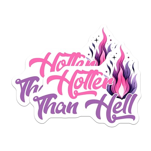 (2 Pack) Hotter Than Hell Magnets Magnets - Funny Magnet - Fridge Magnet - 5" On Longest Side - Made in USA - Sticks to Refrigerators & Metal Surfaces - MAG8344