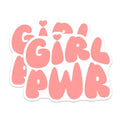 (2 Pack) Girl Power Stickers - Feminist Motivational - Cute Pink Sticker - 5" On Longest Side - Sticks to Smooth Flat Surfaces - Made in USA - BMCS8339