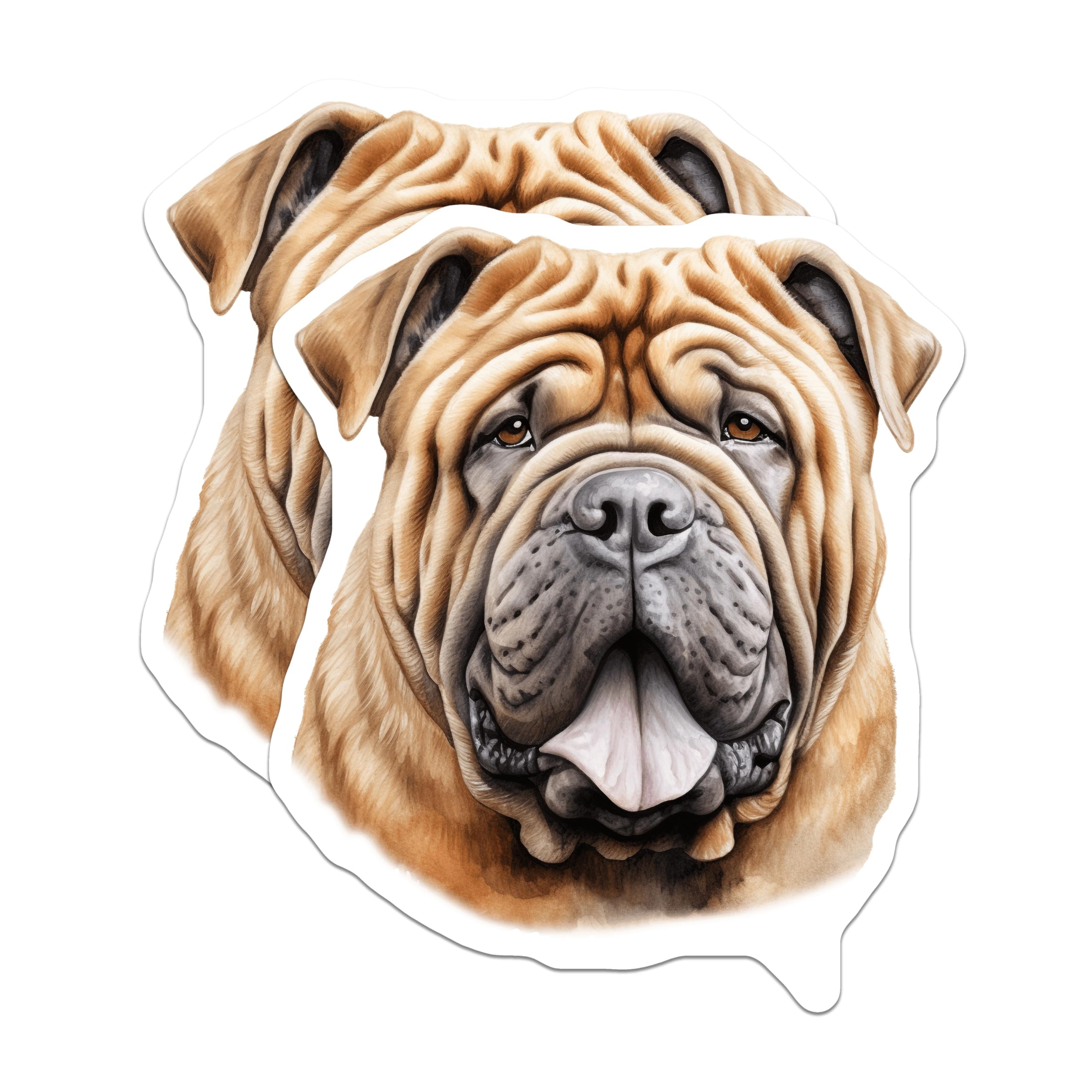 (2 Pack) Bullmastiff Dog Magnets - Large Breed Lover Accessory - Pet Owner Refrigerator Decor - 5 Inches On Longest Side - Thick Durable Magnet - Made in USA - MAG26579