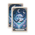 (2 Pack) The Moon Tarot Card Magnets - Mystical Celestial Art - Gothic Bat and Rose Decor - Witchy Spiritual Fridge Magnets - 5 Inches On Longest Side - Thick Durable Magnet - Made in USA - MAG20276