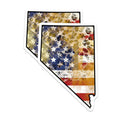 (2 Pack) Nevada Flag Magnets - American Flag Art - State Pride Magnet Sets - 5" On Longest Side - Premium Magnet - for Cars, Refrigerators, Toolboxes, Lockers - Made in USA - MAG18072