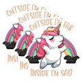 (3 Pack) Unicorn Decals - Funny Quote Decal - Laptop Decal - 3 Inches On Longest Side - Easy Peel & Apply - Made in USA - 3MCS6567