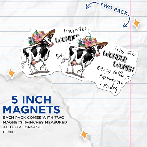 (2 Pack) Funny Quotes Magnet - 5" On Longest Side - Sticks to Smooth Flat Surfaces - Made in USA - MAG9812