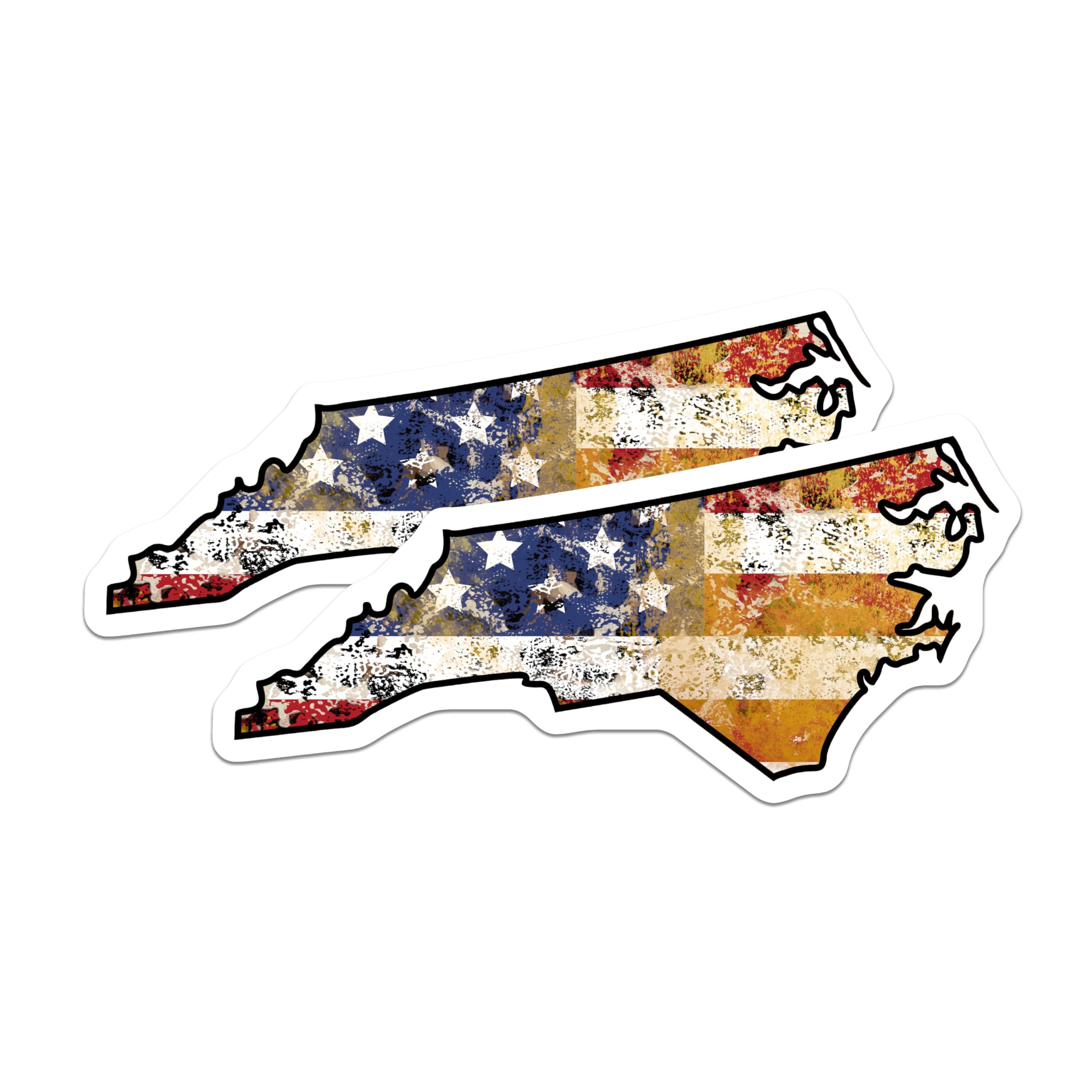 (2 Pack) North Carolina Flag Magnets - NC State Pride - American Flags - 5" On Longest Side - Premium Magnet - for Cars, Refrigerators, Toolboxes, Lockers - Made in USA - MAG18746
